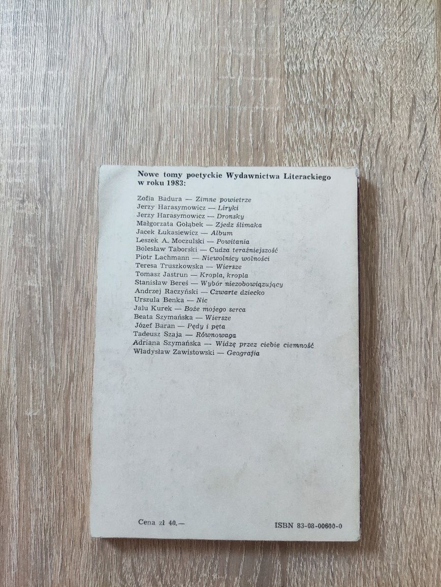 Książka tomik poezji Niewolnicy wolności Lachmann
