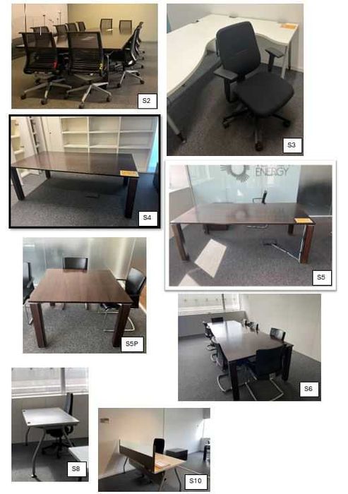 Mesas, Secretarias varias escritório Wengue e brancas