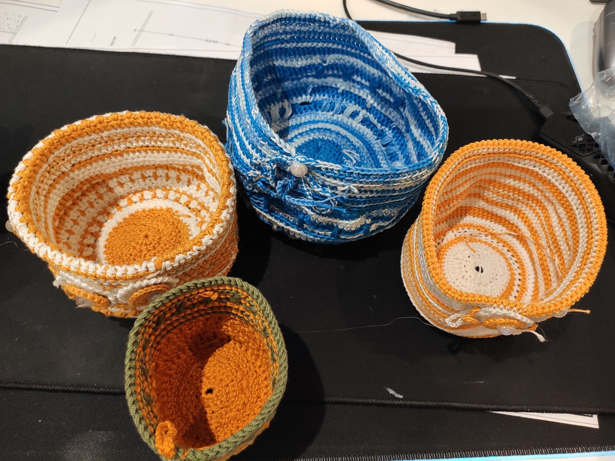 Conjunto de cestos/vasos