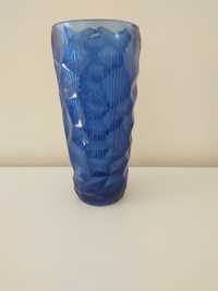 Szklany wazon niebieski 'OKULUS', projekt J. S. DROST, HSG ZĄBKOW