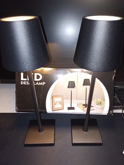 Набір акумуляторних настільних  LED ламп,  Black, алюміній .