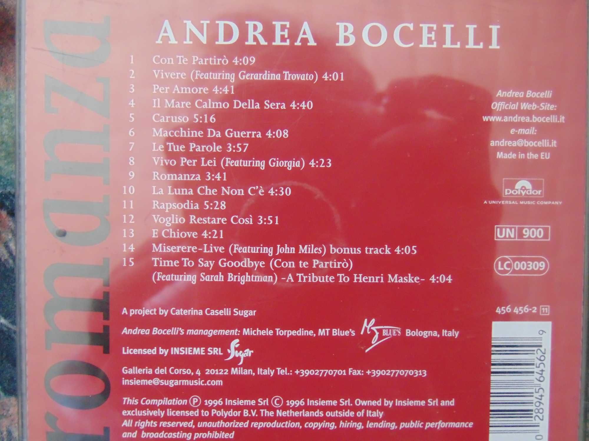 Andrea Bocelli - "Romanza"