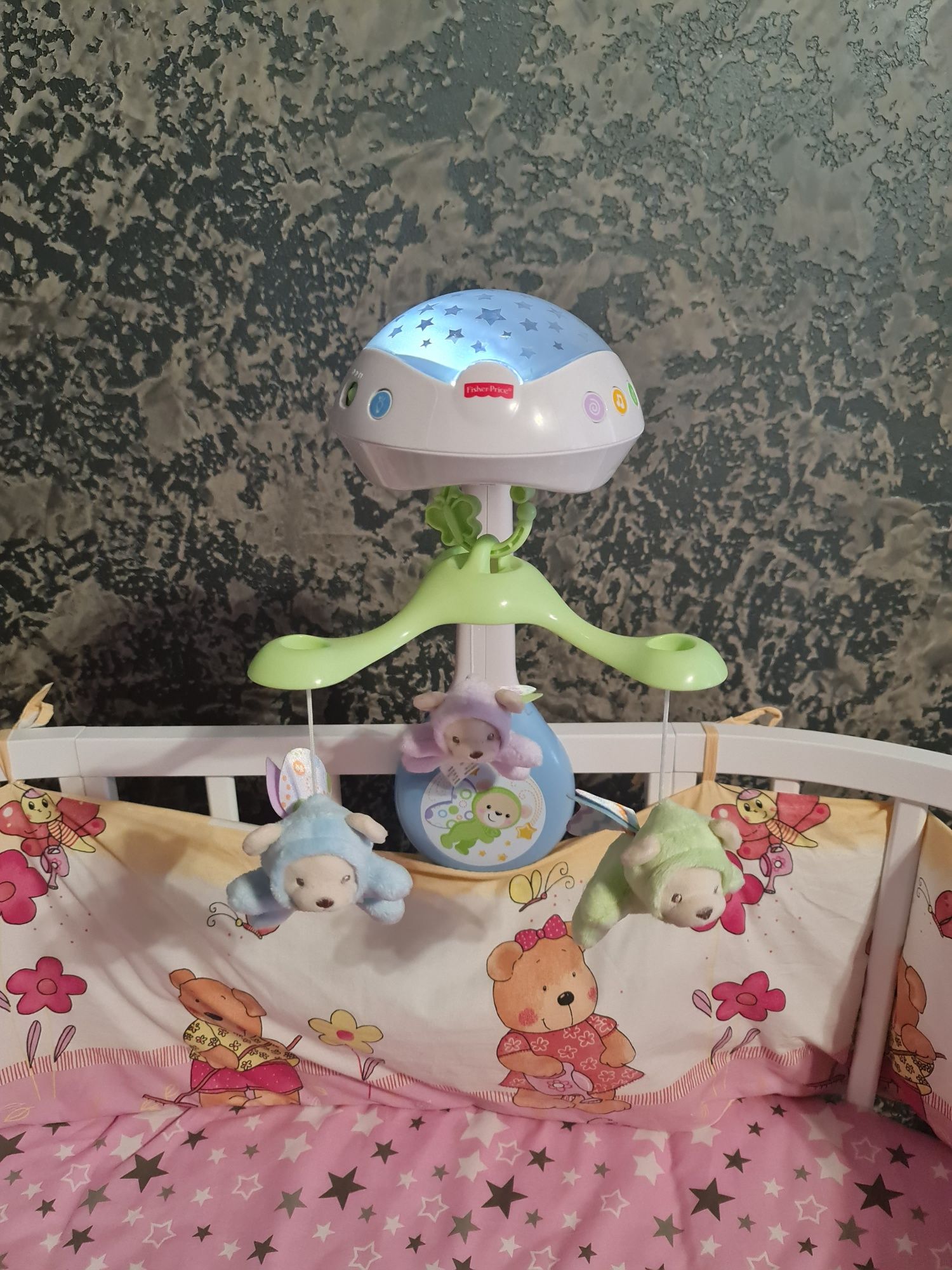 Мобиль для кроватки Fisher Price с проектором та пультом Сон бабочки (