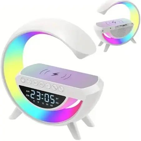 Настільна смарт-лампа RGB BT-Smart -3401  3в1 з бездротовою зарядкою