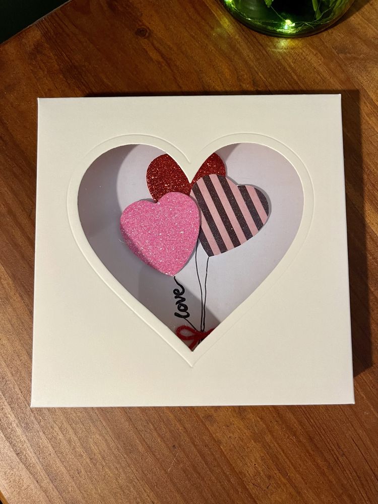 Kartka scrapbooking walentynki serce