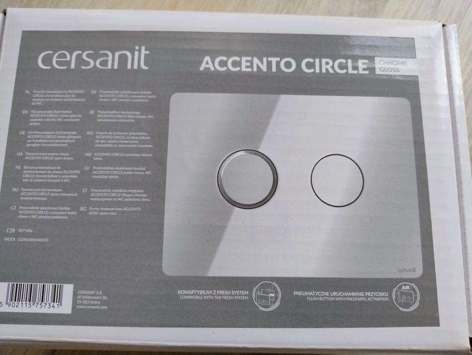 Cersanit accento circle przycisk pneumatyczny - nowy.