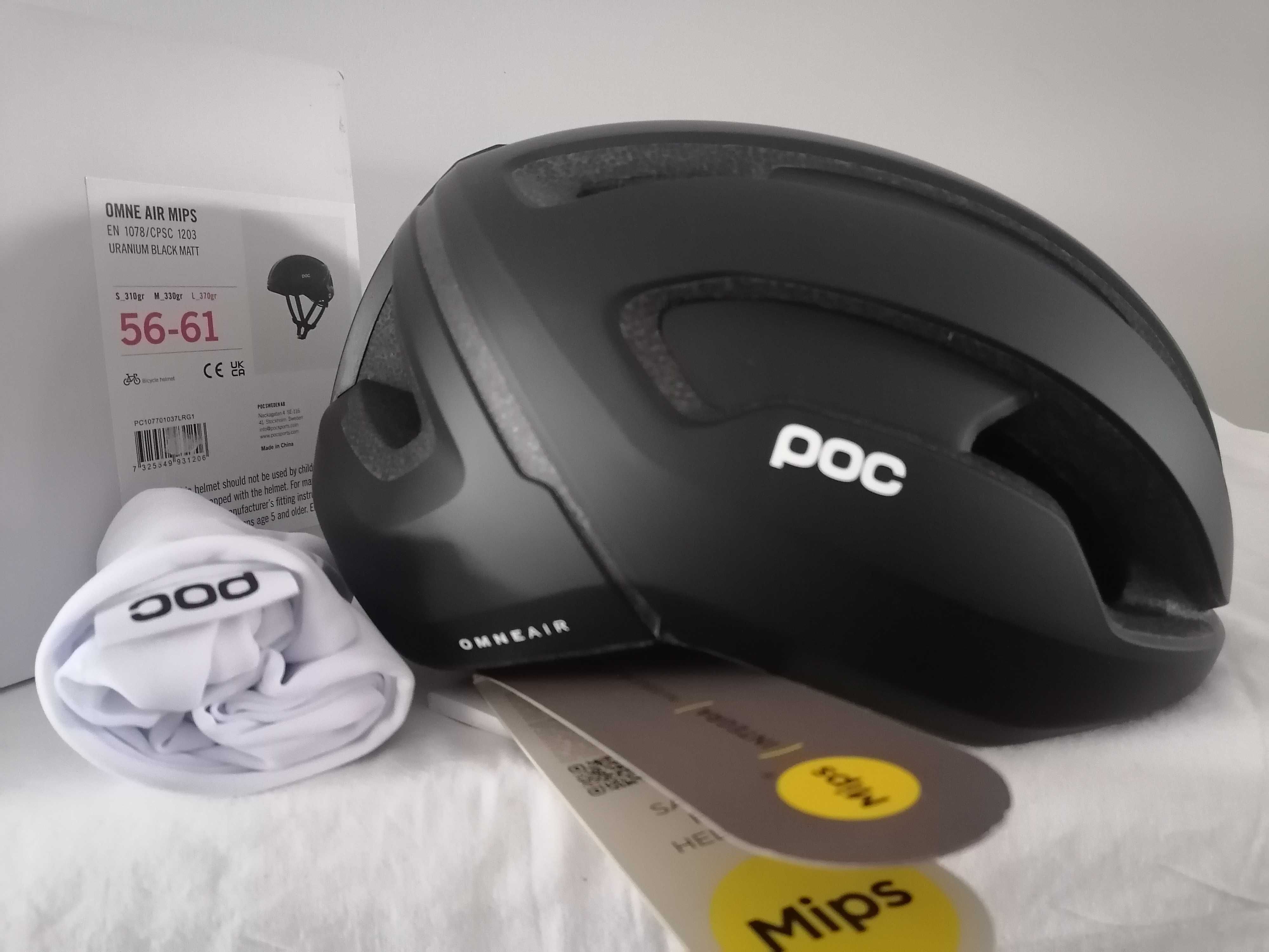 Kask rowerowy Poc Omne Air Mips Uranium Black Matt L 56-61cm