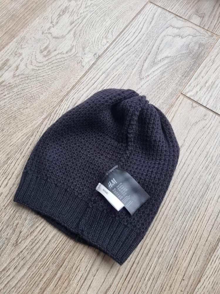 H&M czapka zimowa szara 134/170