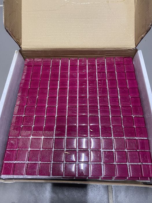 Mozaika szklana  30x30 różowa