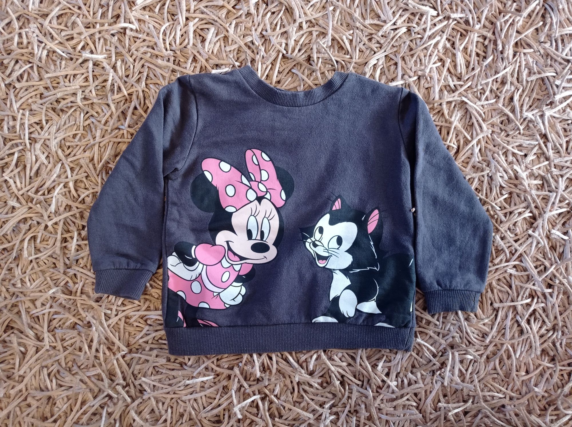 Bluzy, dziewczynka, Myszka Minnie, miś, tęcza, 4 szt., r. 80-86
