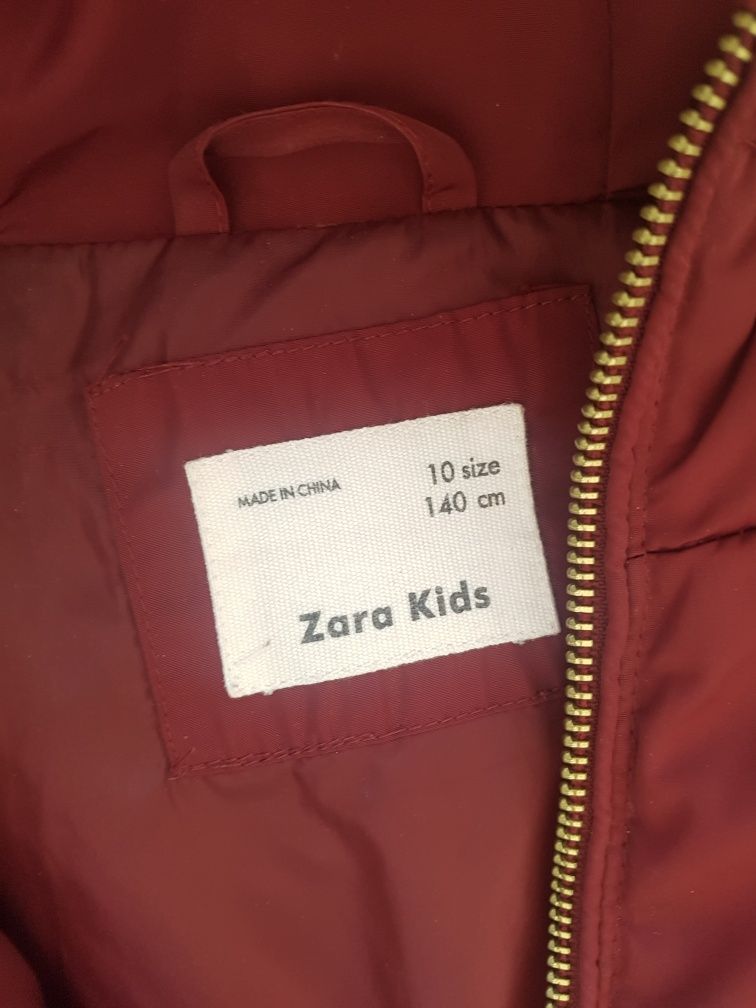 Kurtka puchowa, zimowa dziewczęca ZARA, wzrost 140 cmKIDS rozmiar 140
