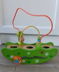 Drewniana zabawka dla dzieci - Arka. Smiki. Labirynt i układanka.