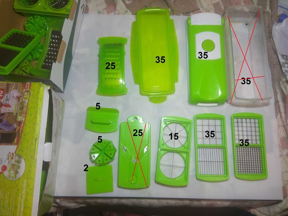 Овочерізка слайсер Nicer Dicer plus.Спираль для нарезки