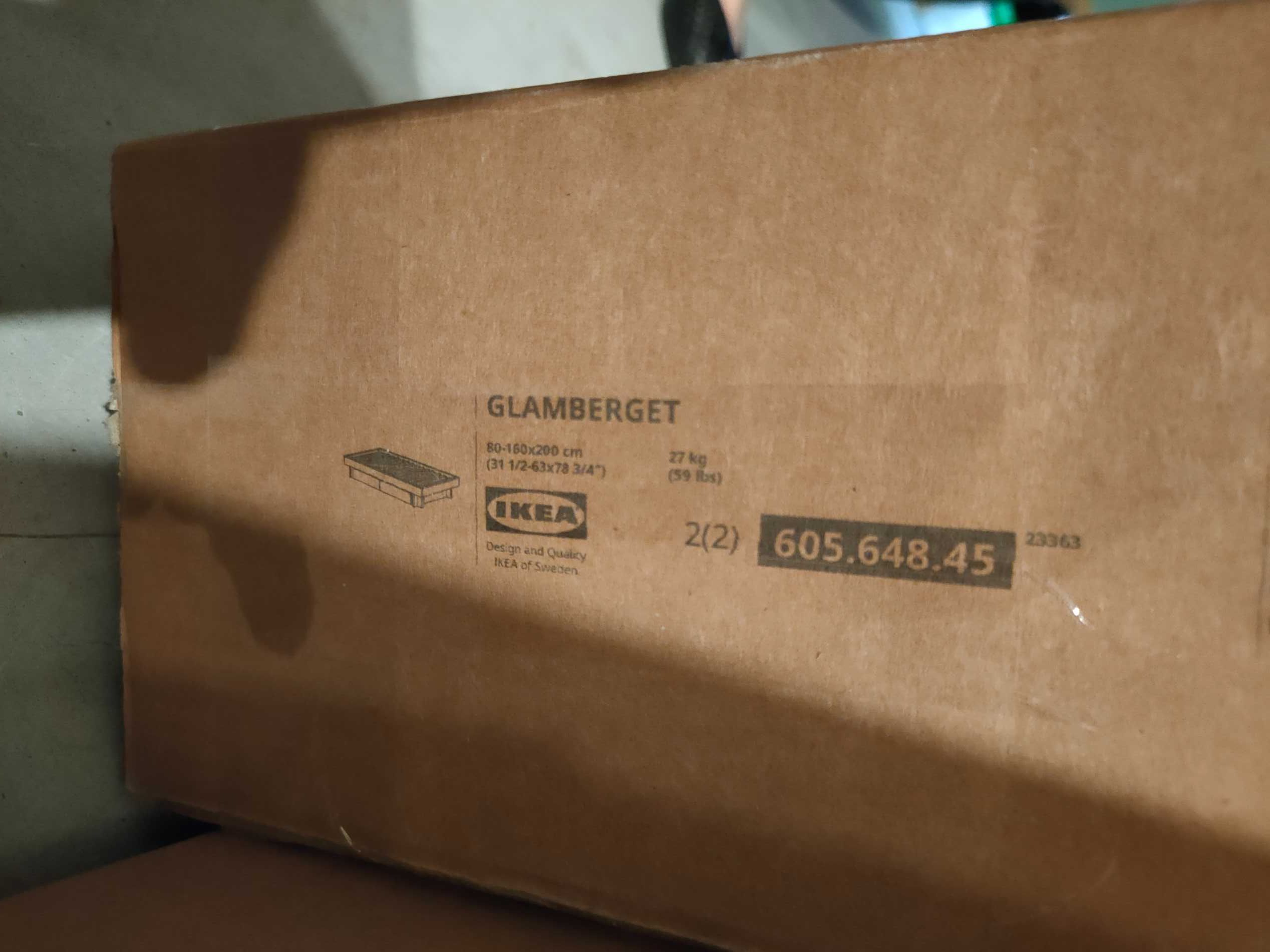 New IKEA GLAMBERGET Rozsuwane łóżko z pojemnikami Sosna 80-160cm x 200