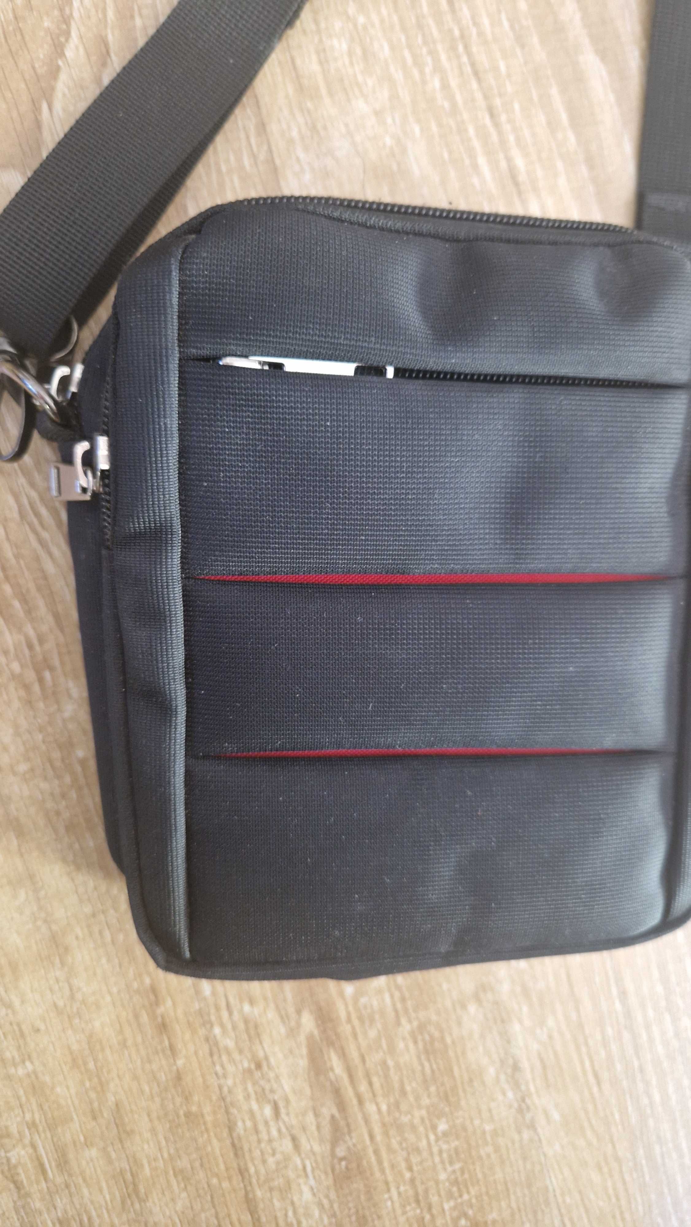 Torba męska saszetka listonoszka dużo zamków NOWA + GRATIS