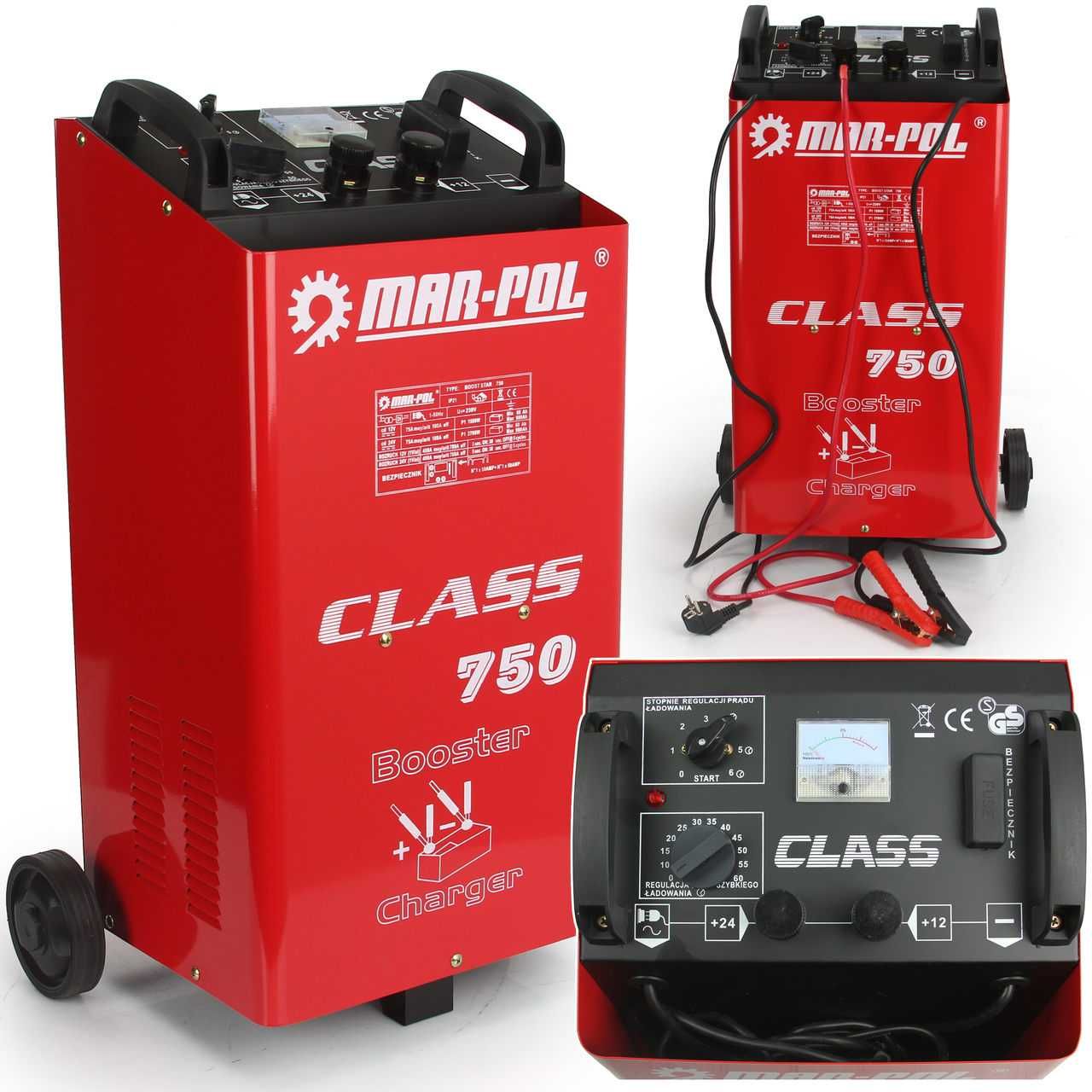 Prostownik z rozruchem 12/24V 80-900Ah rozruch 400/700A LCD Class 750A