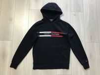 TOMMY HILFIGER r.M oryginalna bluza z kapturem męska granatowa