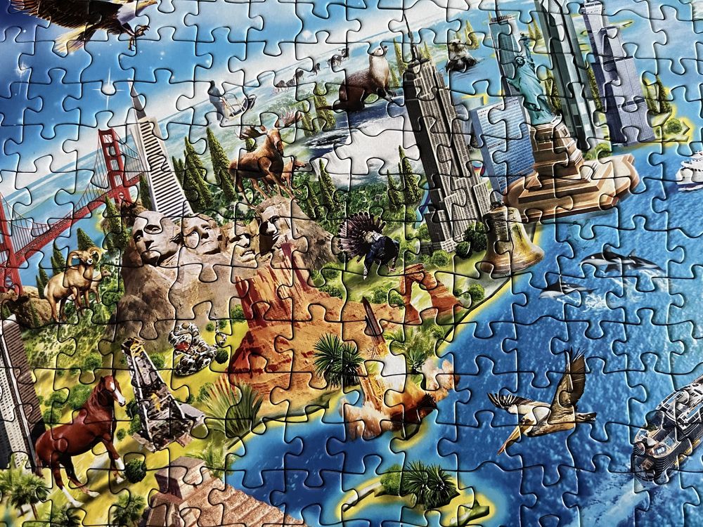 Puzzle Educa World Ladmarks Globe 2000