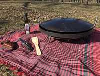 Сковорода із диска борони 50 см для приготування з кришкою садж