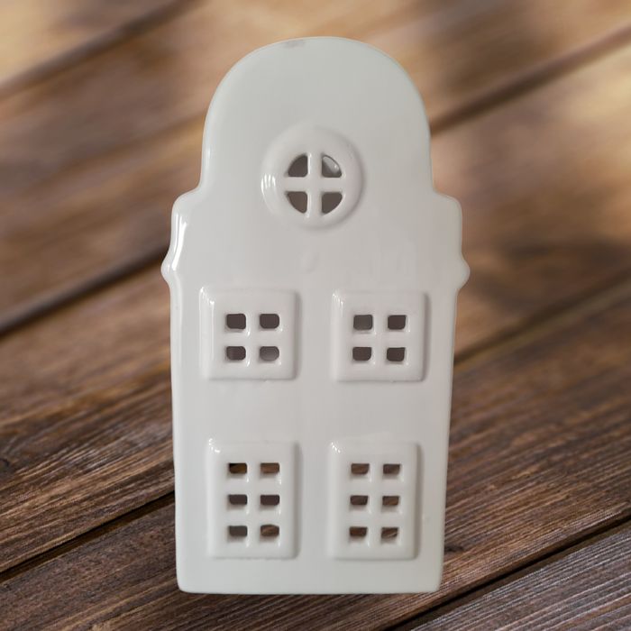 Domek świecznik na tilajt podgrzewacz biały ceramika Nowy