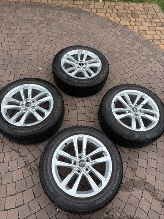 Opony zimowe z felgami 225/55 R17 – stan bardzo dobry