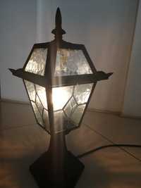 Witraż -lampa aluminium + szkło 4szt