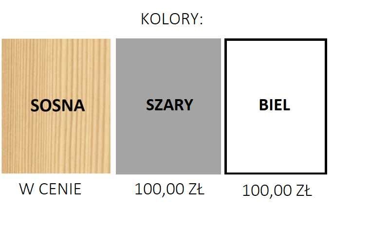 Piętrowe łóżko ZUZIA - drewno sosnowe - styl skandynawski
