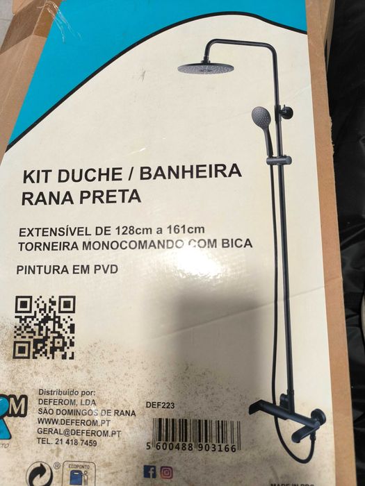 Coluna de Duche preta Nova