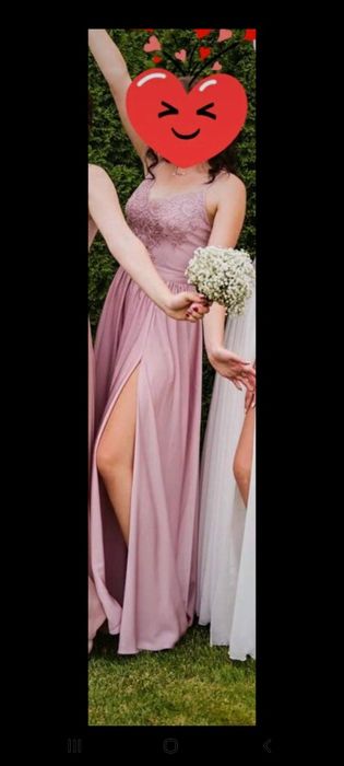 Sukienka pudrowy róż