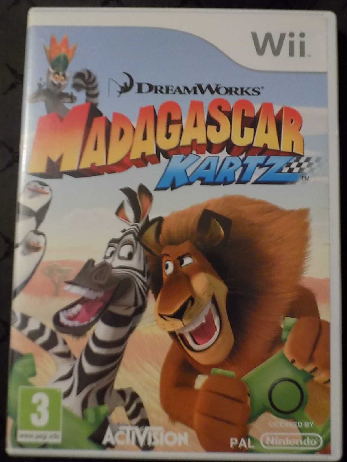 Madagascar Kartz na Nintendo Wii Wii U /Mini -komplet 3xA w bdb stanie