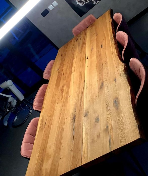 Oryginalny stół dębowy do jadalni, salonu, loft, industrial 200x100