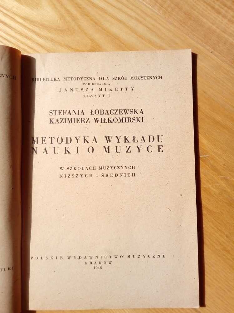 "Metodyka wykładu nauki o muzyce" S. Łobaczewska. K. Wiłkomirski