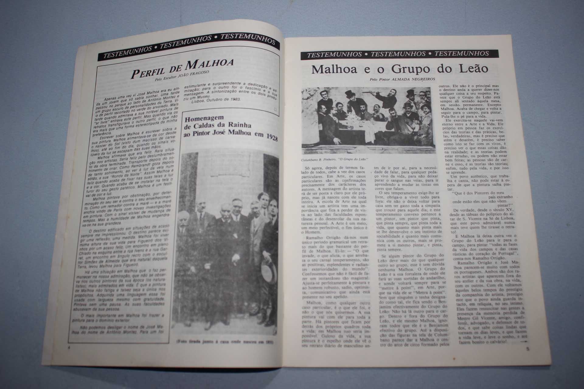 Revista Dedicada Pintor José Malhoa - Edição Gazeta das Caldas - 1985