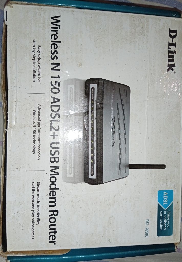 Срочно продам роутер D-Link Wireless N150 ADSL2 + USB Modem Router