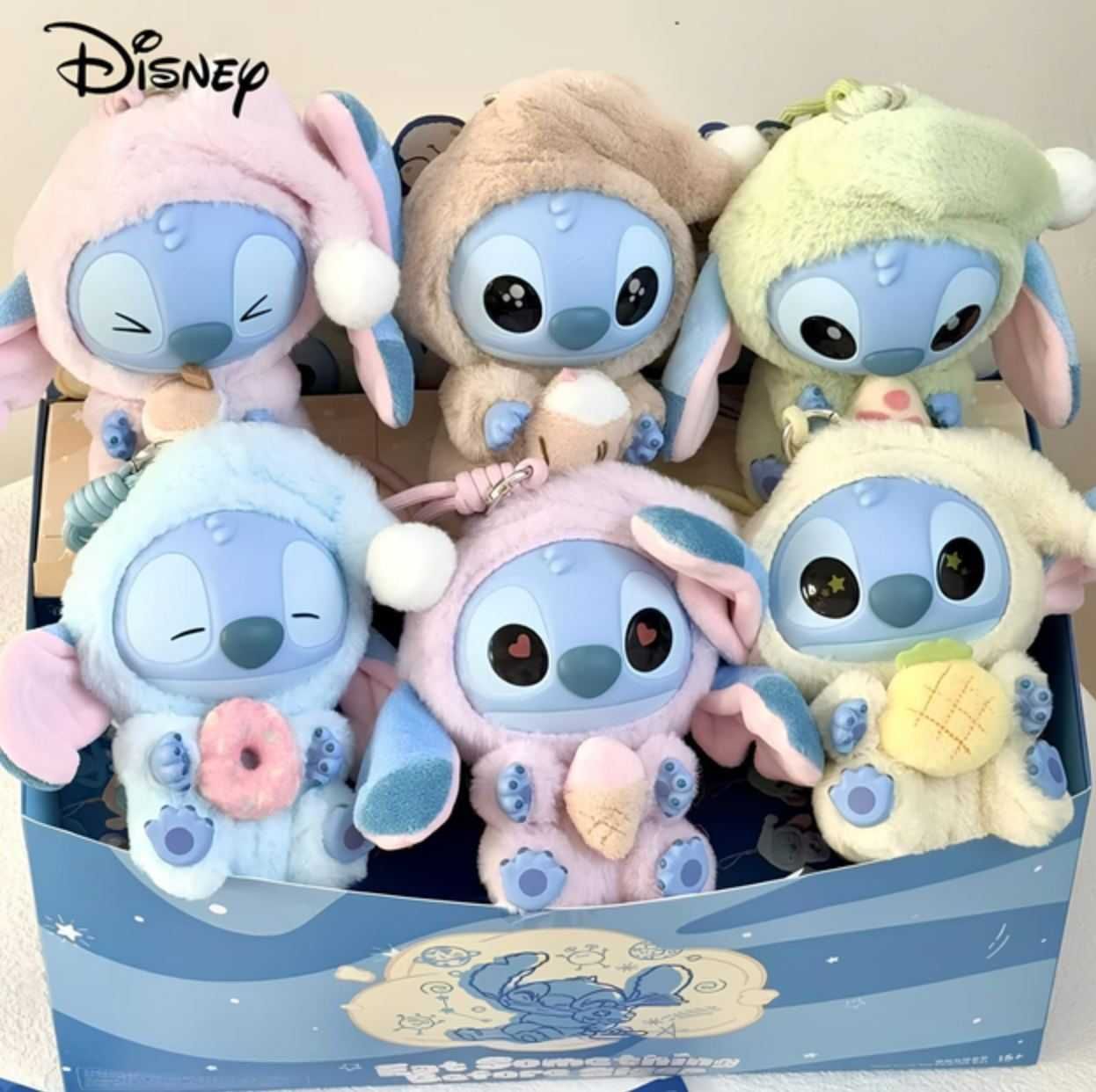 Мягкая игрушка-брелок Стич Labubu 17см бокс Stitch Pop Mart