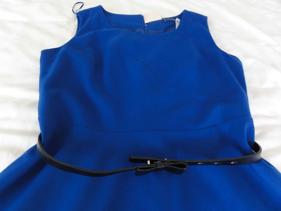 Sukienka damska elegancka business rozm.44 / L granatowa z metką