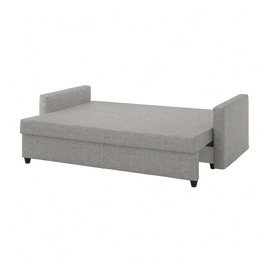 Sofá cama 3 lugares com arrumação FRIHETEN Azul