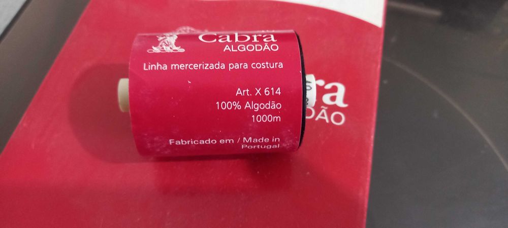 Linha de coser de algodão Cabra 1000m