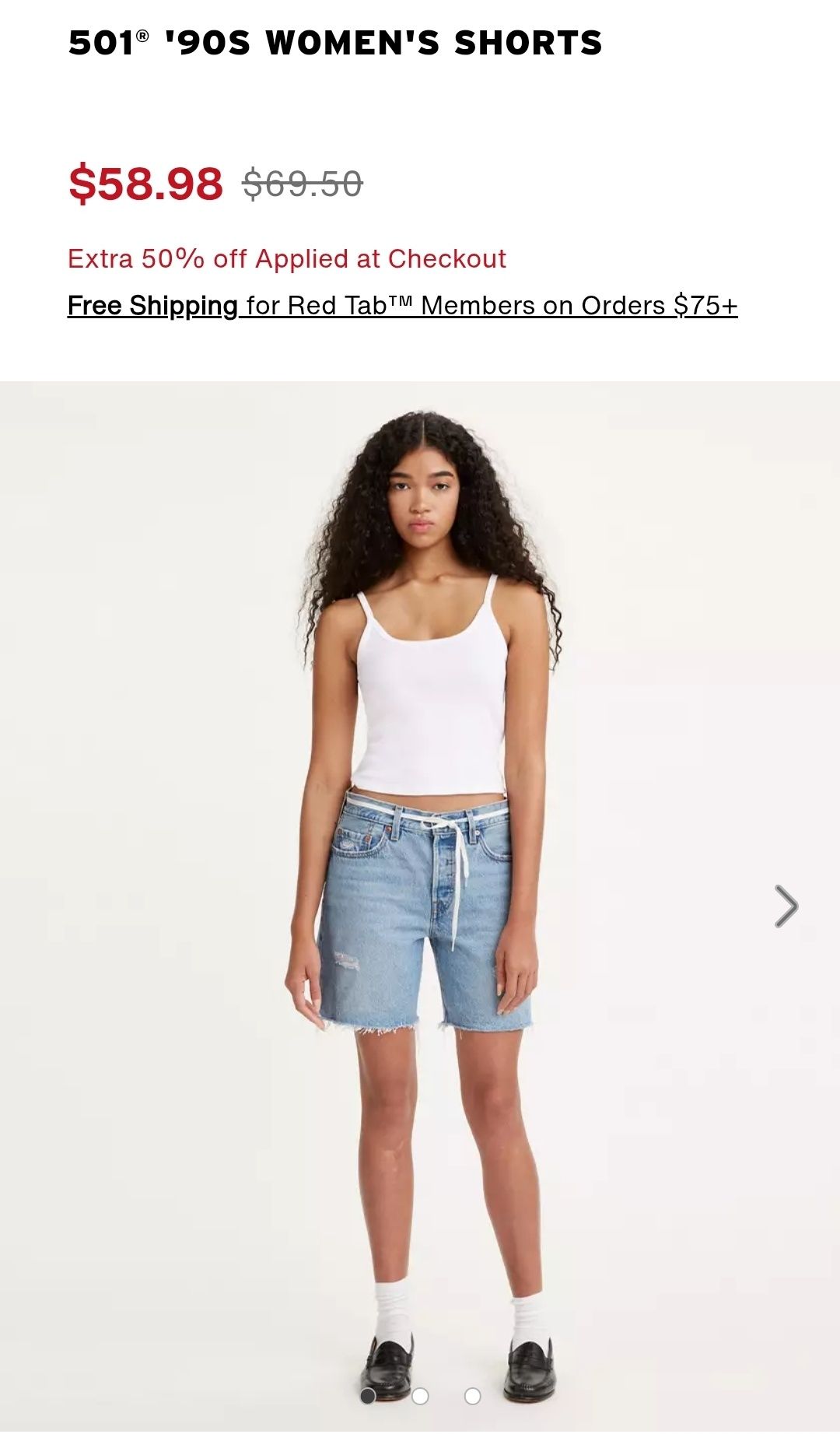 Шорты джинсовые Levis 501 90 s,Оригинал,текущая коллекция.