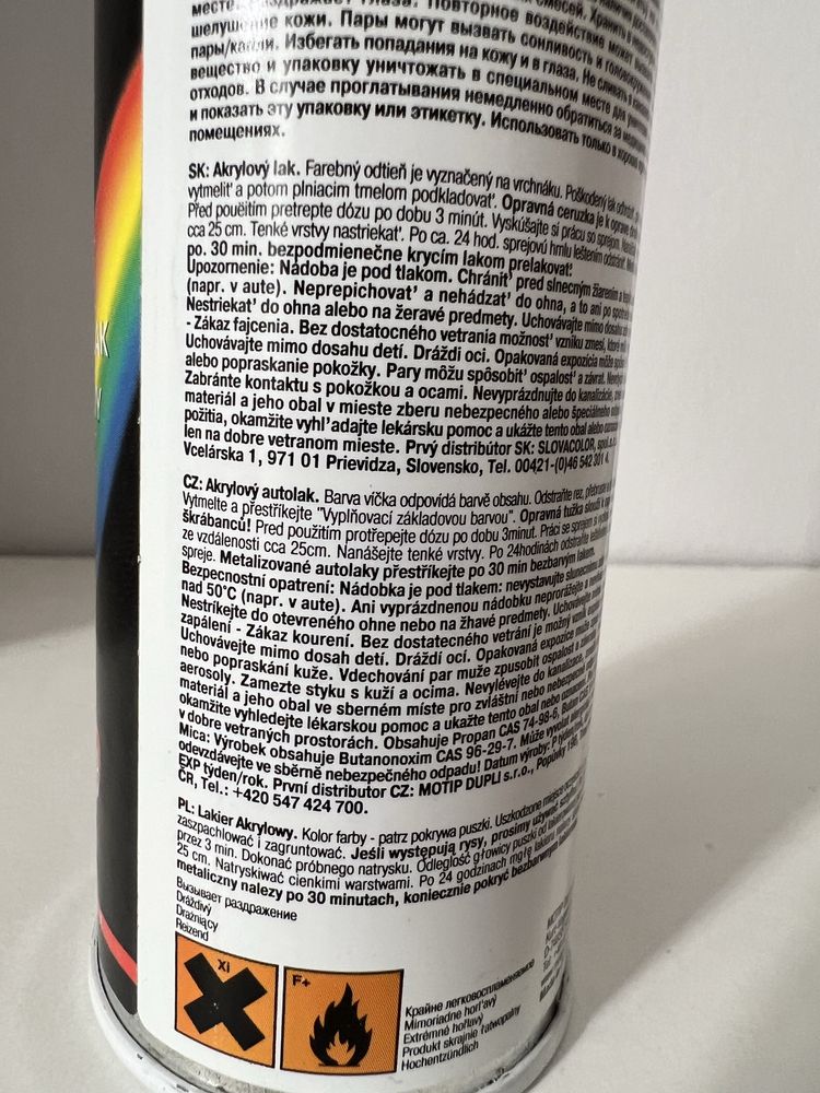 Okazja! farba w sprayu Motip kolor ciemny złoty