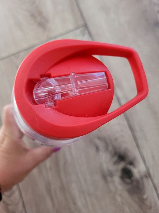 Bidon na wodę z rurką do szkoły z napisem 500ml