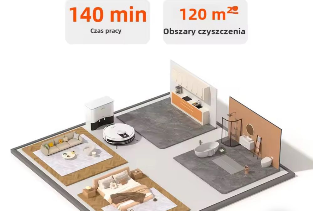 Robot odkurzacz automatyczny mopujący ILIFE A12Pro + stacja