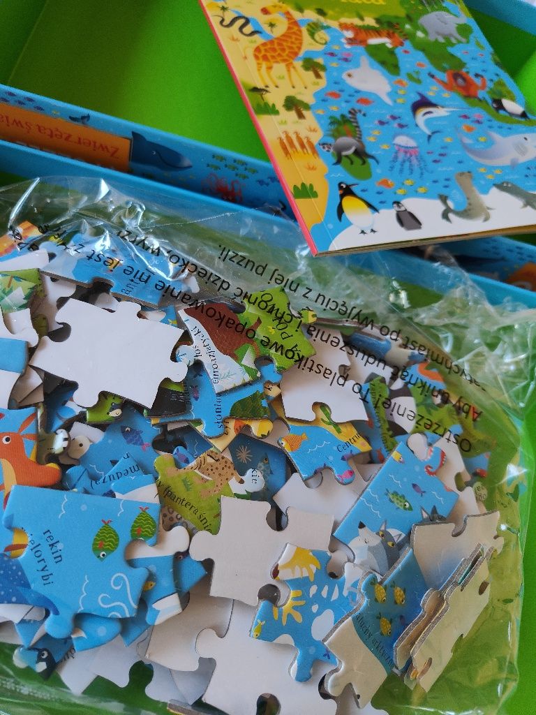 Puzzle plus książka kontynenty