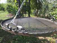 Ruszt ozdobny ruszta do grilla trójnoga 80cm kuty