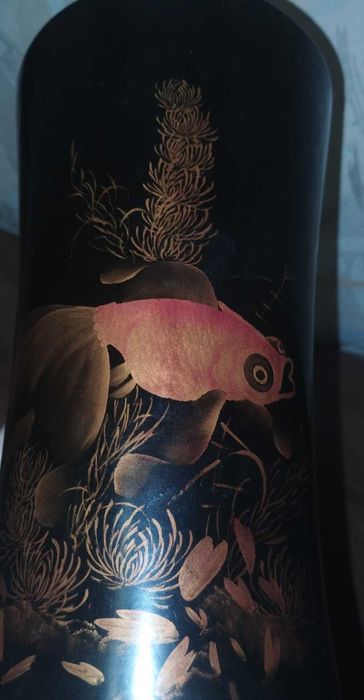 Ваза чорна, дерево, лак, Вьетнам, середина ХХ ст