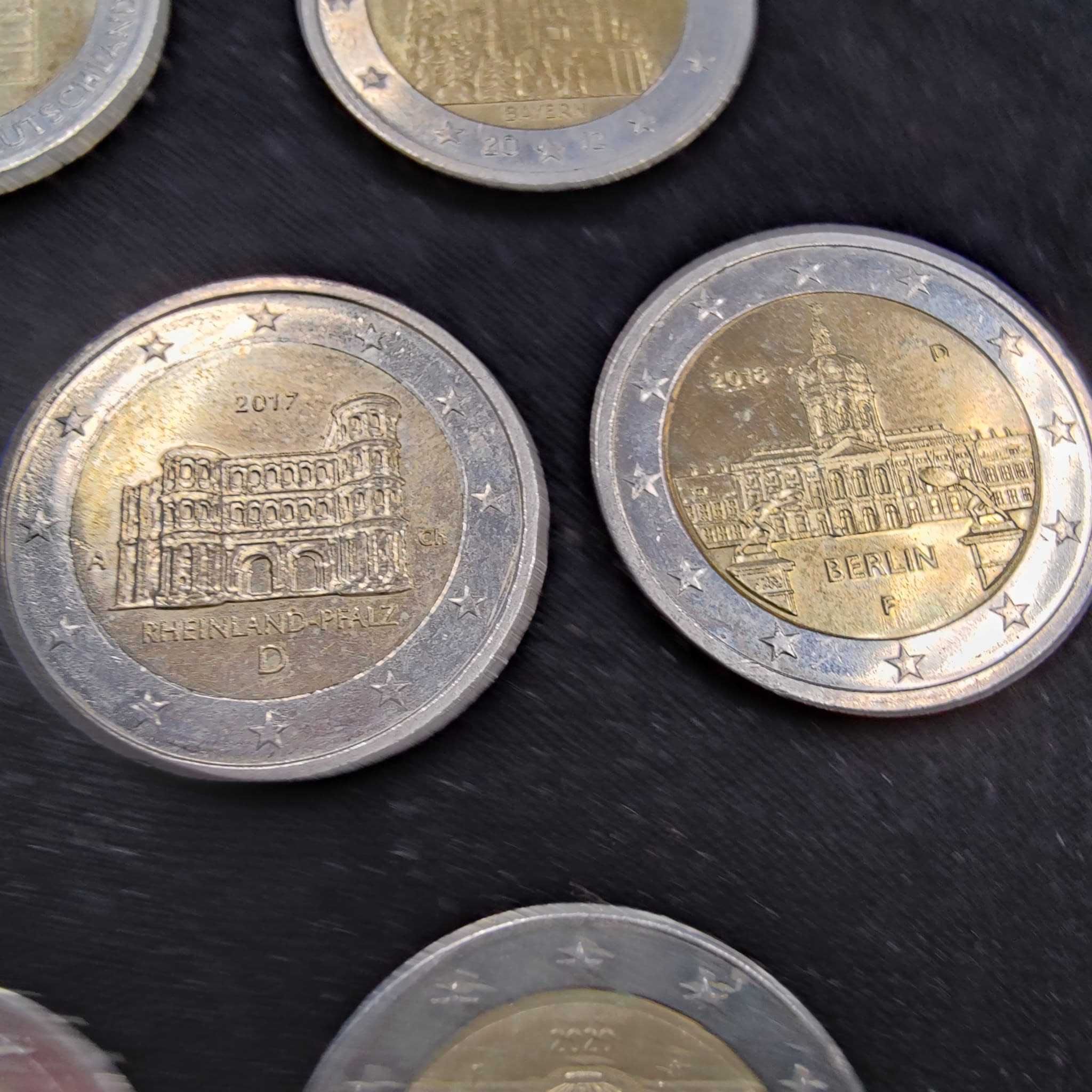 Lote de 7 Moedas  Comemorativas de 2€ Alemanha