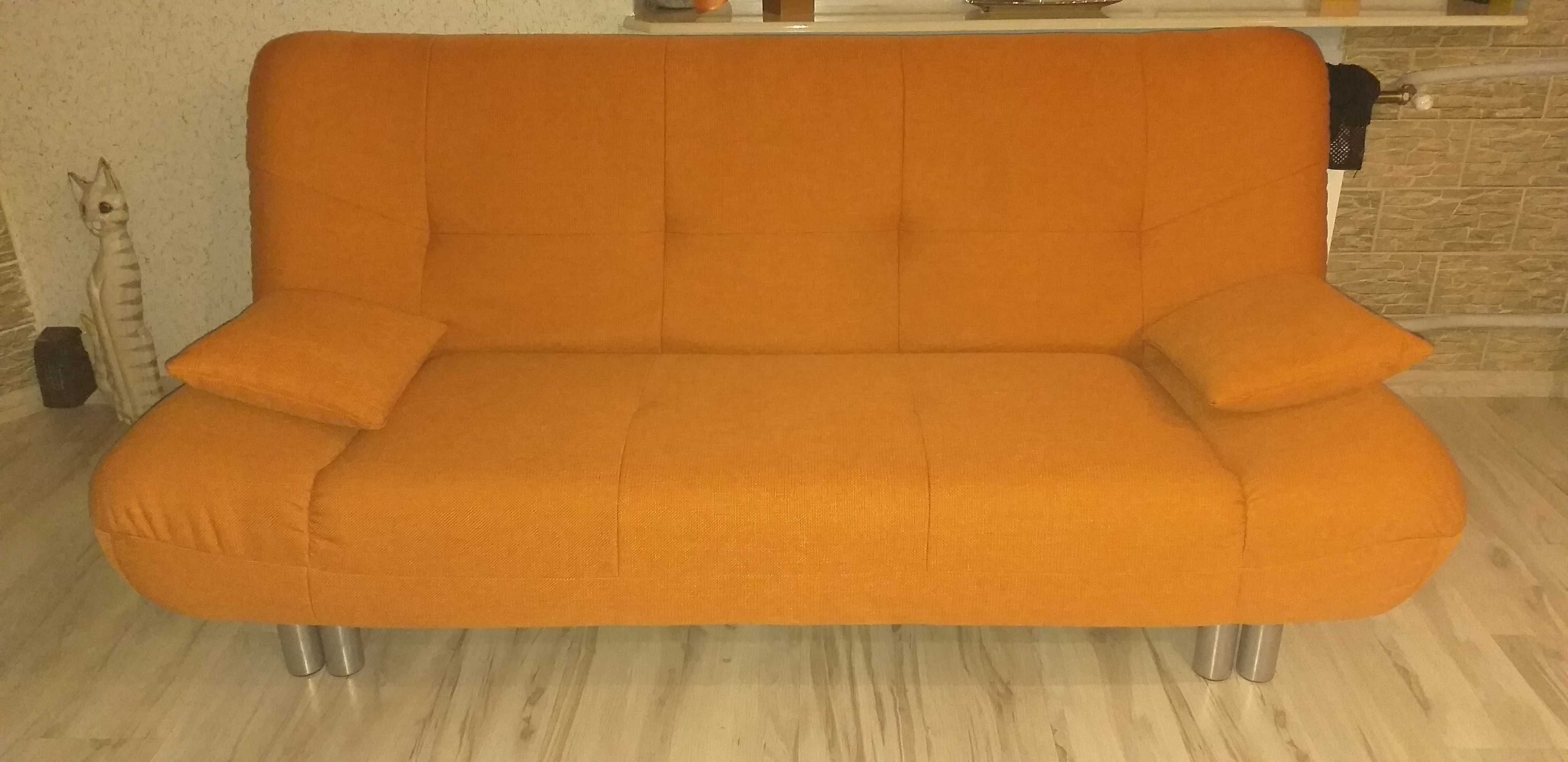 Sofa +fotel pomarańczowa