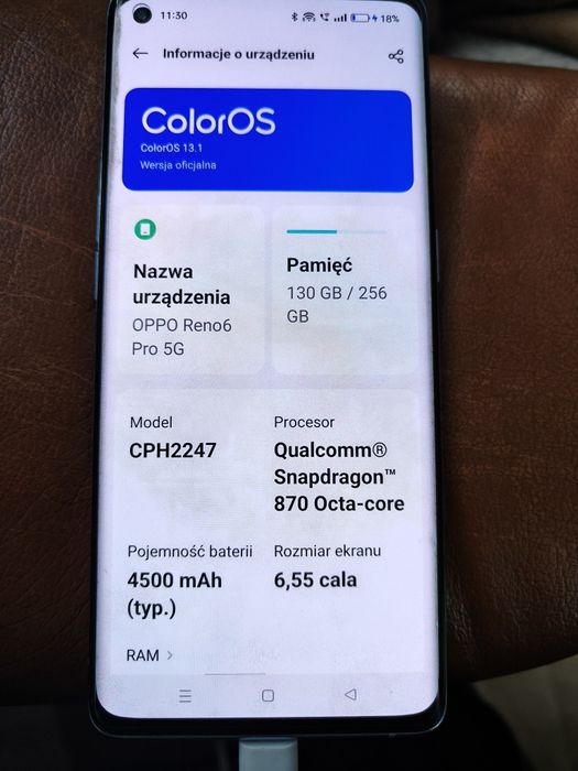 OPPO Reno 6 PRO 5G Dual SIM/ 12GB/ 256GB/ Arctic Blue