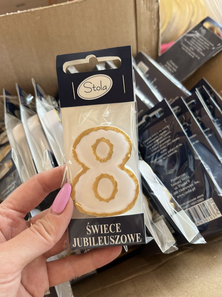 Cyfra świeczka świeczki na tort 1 2 3 … nowa