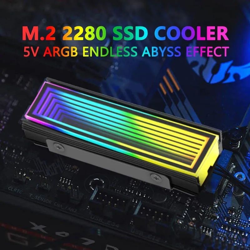 ‼️Радиатор ssd M.2 RGB с термопластинами